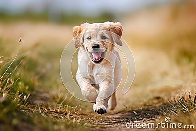 Swift Dog russel terrier running. Generate Ai Stock Photo