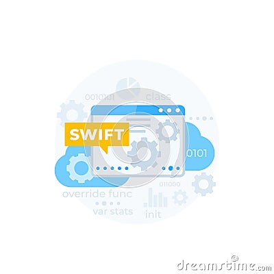 Swift programming vector illustration Vector Illustration