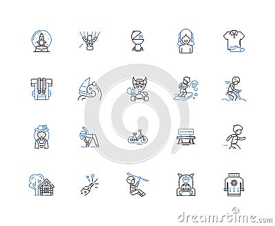 Swift rhythm line icons collection. Melodic, Harmonious, Vibrant, Energetic, Dynamic, Upbeat, Groovy vector and linear Vector Illustration