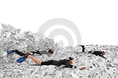 Swim in the bureaucracy Stock Photo