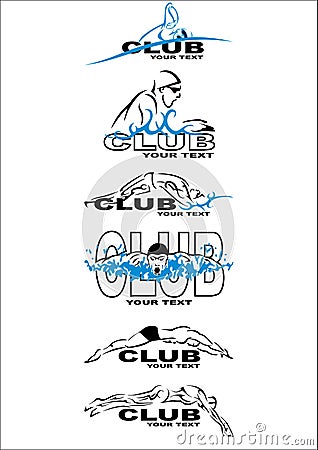 Swim club Vector Illustration