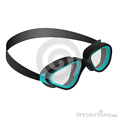Swim goggle icon, isometric style Vector Illustration