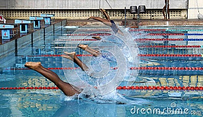 Swim Meet Stock Photo