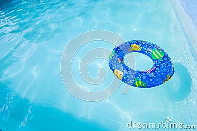 Swim Ring in Pool Stock Photo