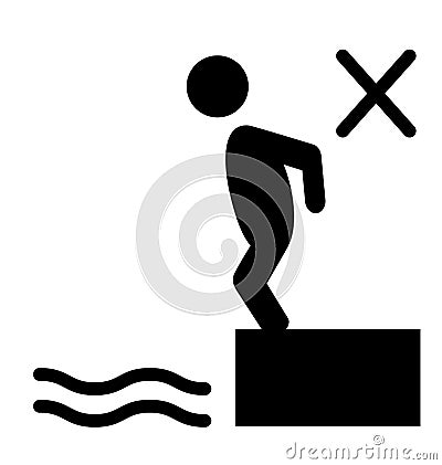 Swim water inflatable circle information flat people pictogram i Vector Illustration