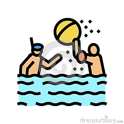 swimming child color icon vector illustration Vector Illustration