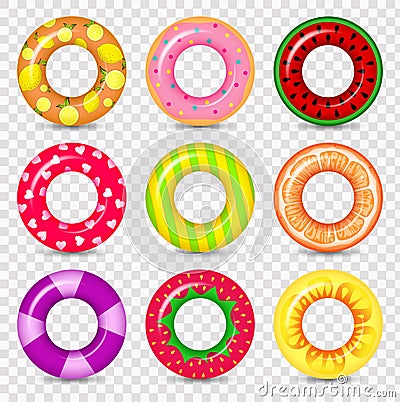 Rubber swimming ring Vector Illustration