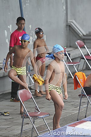 Swimming competitions Editorial Stock Photo