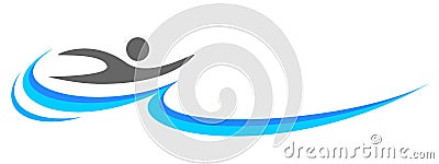 Swimming water sport graphic in vector quality. Vector Illustration