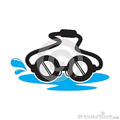 swimming glasses. Vector illustration decorative design Vector Illustration