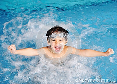 Swimming kid Stock Photo