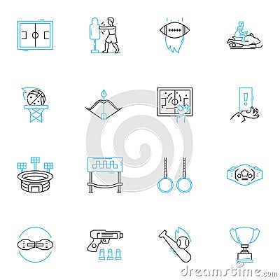 Swimming linear icons set. Butterfly, Backstroke, Breaststroke, Crawl, Diving, Flip turn, Freestyle line vector and Vector Illustration