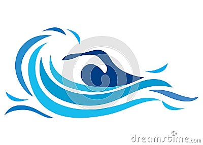 Swimming logo Vector Illustration