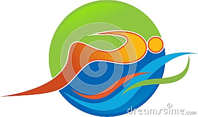 Swimming logo Vector Illustration