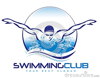 Swimming Logo Stock Photo