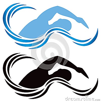 Swimming Logo Vector Illustration