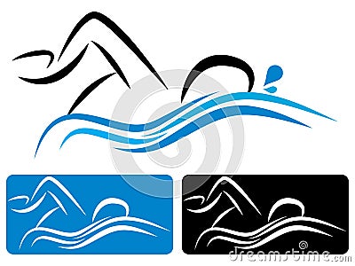 Swimming logo Vector Illustration