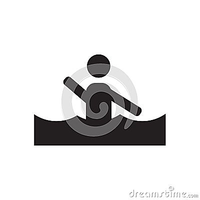 Swimming man icon vector sign and symbol isolated on white background, Swimming man logo concept Vector Illustration