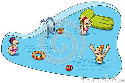 Swimming pool Vector Illustration