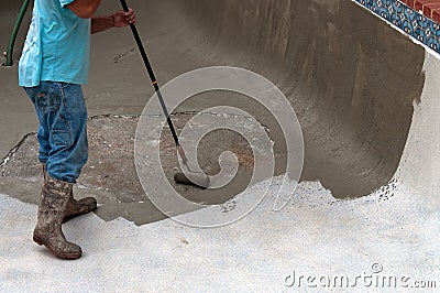 Swimming Pool Damage Stock Photo