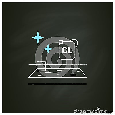 Swimming pool disinfection chalk icon Vector Illustration