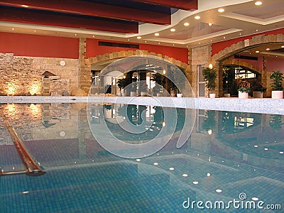 Swimming pool in health club Stock Photo