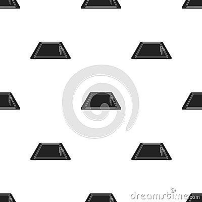 Swimming pool icon in black style isolated on white background. Hotel pattern stock vector illustration. Vector Illustration