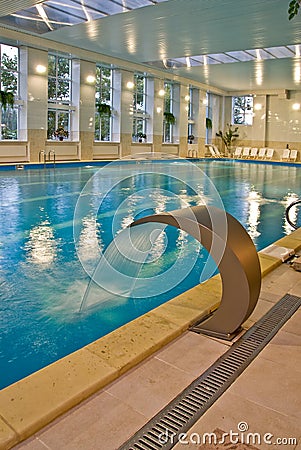 Swimming pool interior. Stock Photo