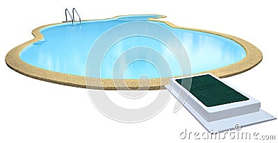 Swimming pool isolated Stock Photo