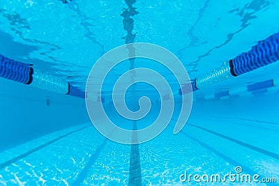 Swimming Pool Lane Underwater Stock Photo