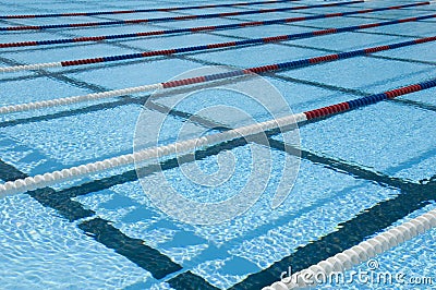 Swimming pool lanes Stock Photo