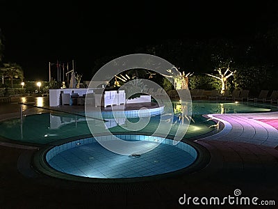 Swimming pool by Night
