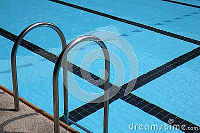 Swimming Pool with stair Stock Photo