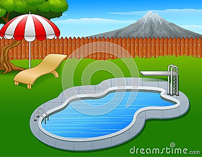 Swimming pool summer Vector Illustration