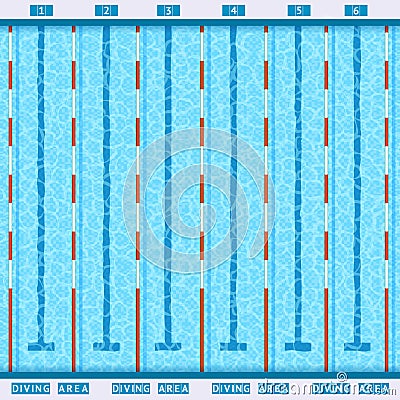 Swimming Pool Top View Flat Pictogram Vector Illustration