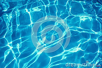 Swimming pool water sun reflection background. Ripple Water Stock Photo