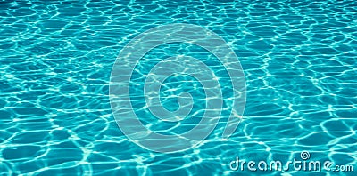 Swimming pool water sun reflection background. Ripple Water. Stock Photo