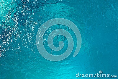 Swimming pool water surface with ripples. Sport swimming facility. Breezy swimming pool with current Stock Photo