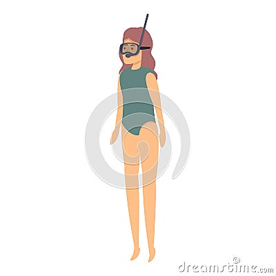 Swimming sport class icon cartoon vector. Swim activity Vector Illustration