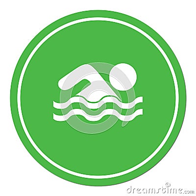 Swimming water sport icon Vector Illustration