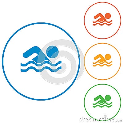 Swimming water sport icon Vector Illustration