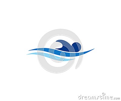 swimming water sport vector logo design inspiration Stock Photo