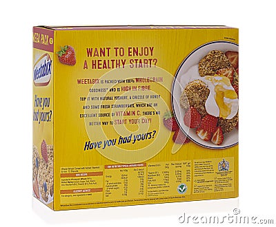 Mega Pack of 72 Weetabix Breakfast Cereal on a white background Editorial Stock Photo