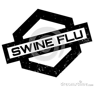Swine Flu rubber stamp Vector Illustration