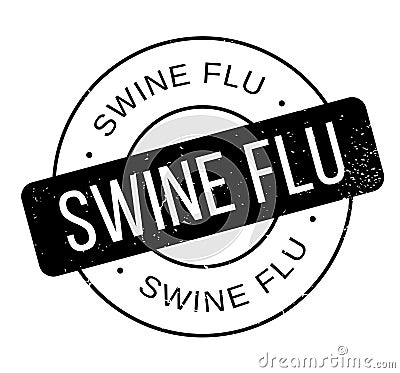 Swine Flu rubber stamp Vector Illustration