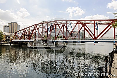 Swing Bridge Editorial Stock Photo