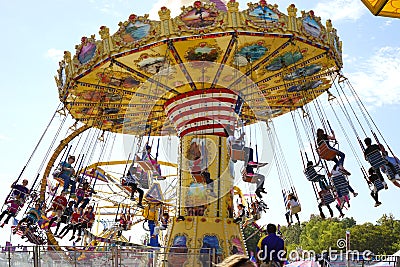 Swing carousel ride Editorial Stock Photo