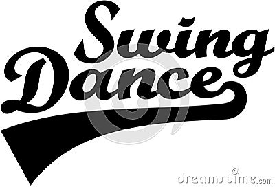 Swing dance retro word Vector Illustration