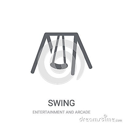 Swing icon. Trendy Swing logo concept on white background from E Vector Illustration