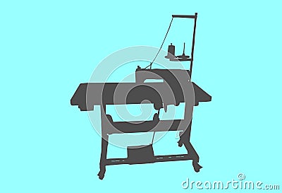 swing machine silhouette Stock Photo